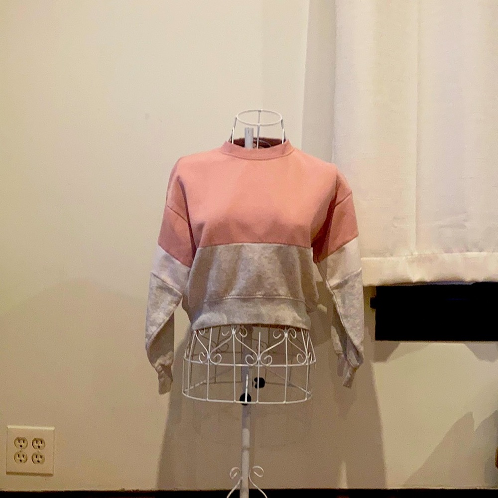 H&M Pink And Gray Sweater